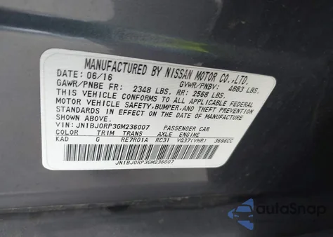 2016 Infiniti Qx50 from USA, damaged, VIN JN1BJ0RP3GM236007
